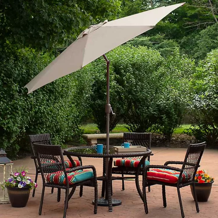 taupe_tilt_hand_crank_outdoor_umbrella_2.webp Taupe Tilt Hand Crank Outdoor Umbrella>Kirklands Home Online