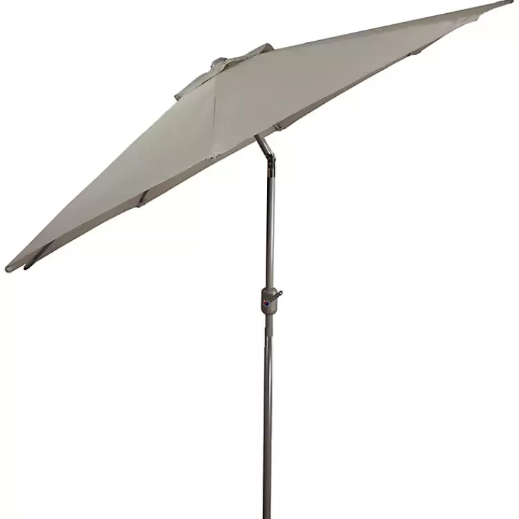 taupe_tilt_hand_crank_outdoor_umbrella_4.webp Taupe Tilt Hand Crank Outdoor Umbrella>Kirklands Home Online