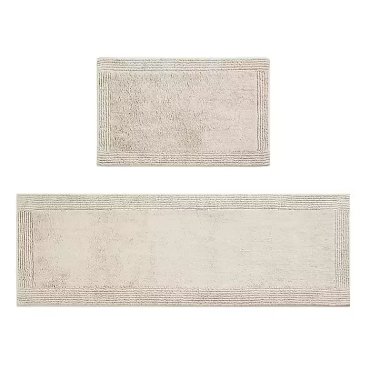 Taupe Tufted Reversible Cotton Bath Mat, 34 in.>Kirklands Home Cheap