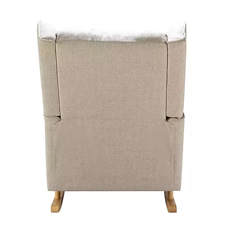 taupe_upholstered_natural_base_wingback_rocker_4.webp Taupe Upholstered Natural Base Wingback Rocker>Kirklands Home Cheap