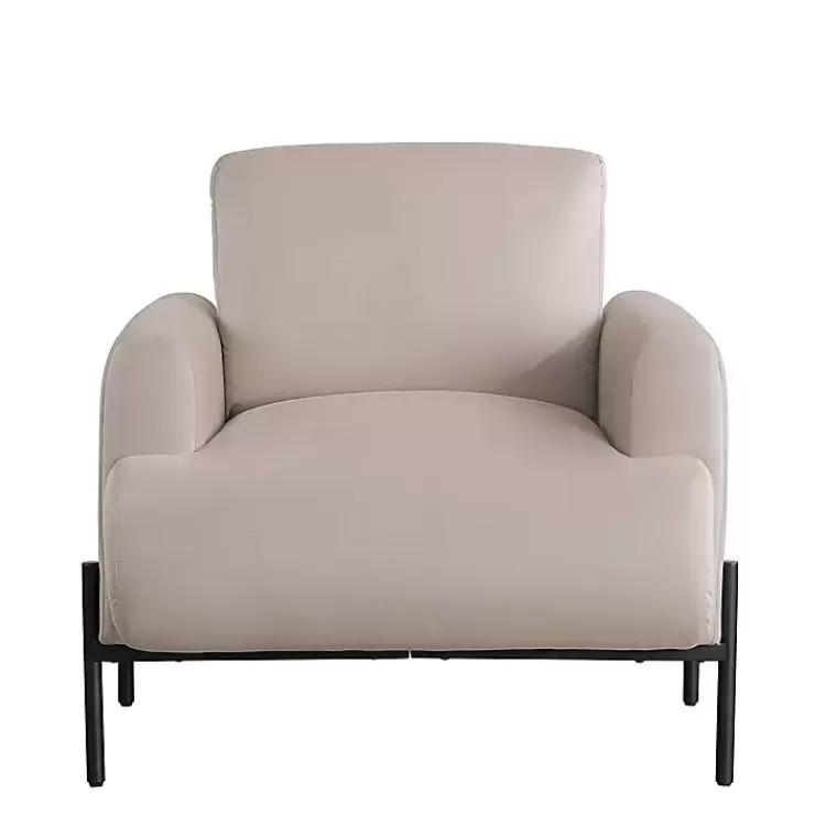 Taupe Velvet Upholstered Knox Accent Chair>Kirklands Home Cheap