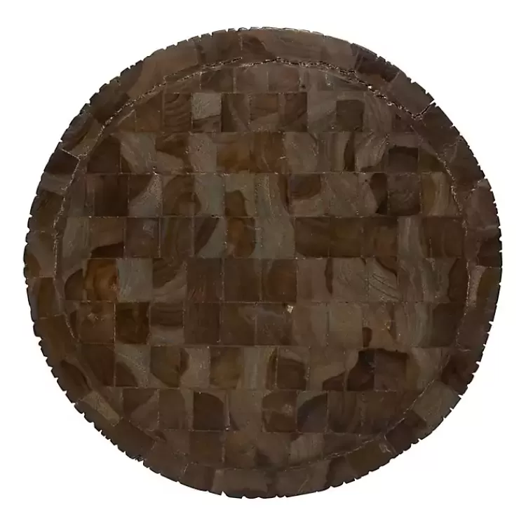 Teak Wood Drum Accent Table>Kirklands Home Cheap