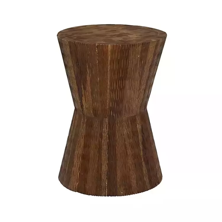 Teak Wood Hourglass Accent Table>Kirklands Home Sale
