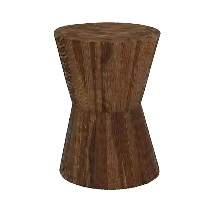 Teak Wood Hourglass Accent Table>Kirklands Home Sale