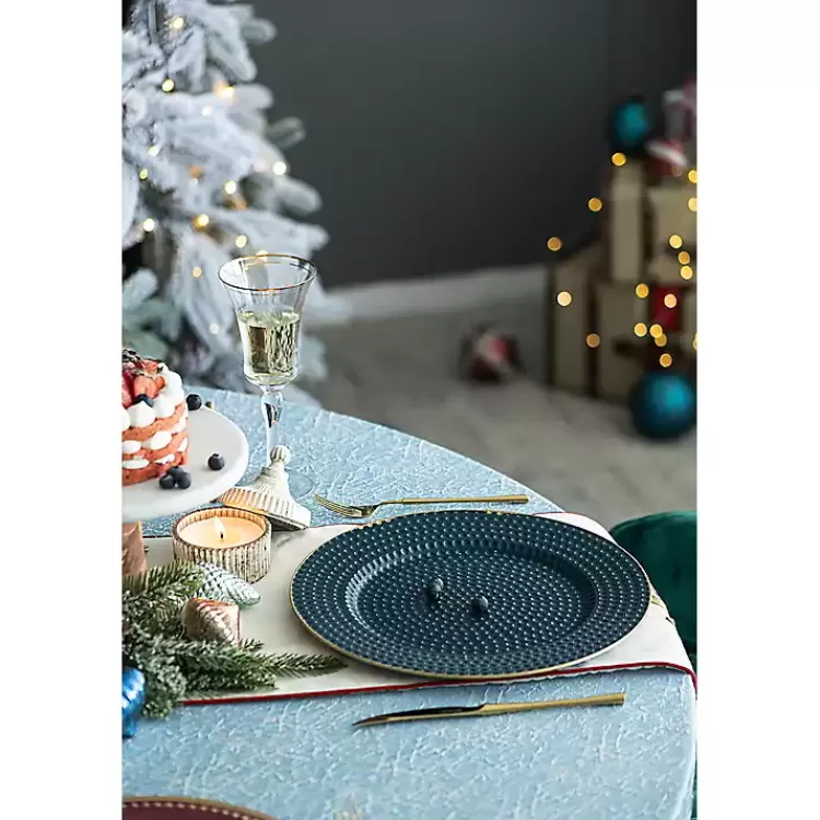 Teal and Gold Hobnail Chargers, Set of 4>Kirklands Home Shop