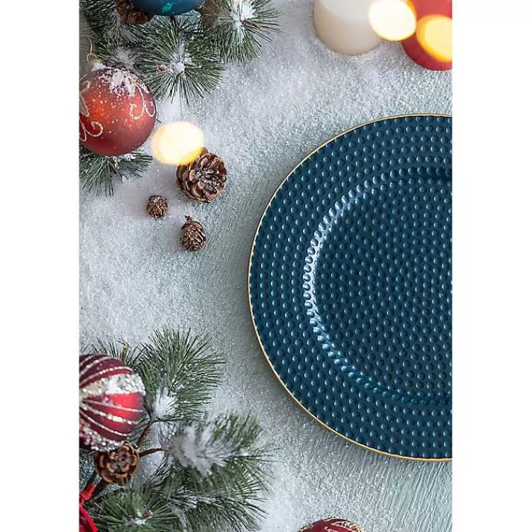 teal_and_gold_hobnail_chargers_set_of__2.webp Teal and Gold Hobnail Chargers, Set of 4>Kirklands Home Shop
