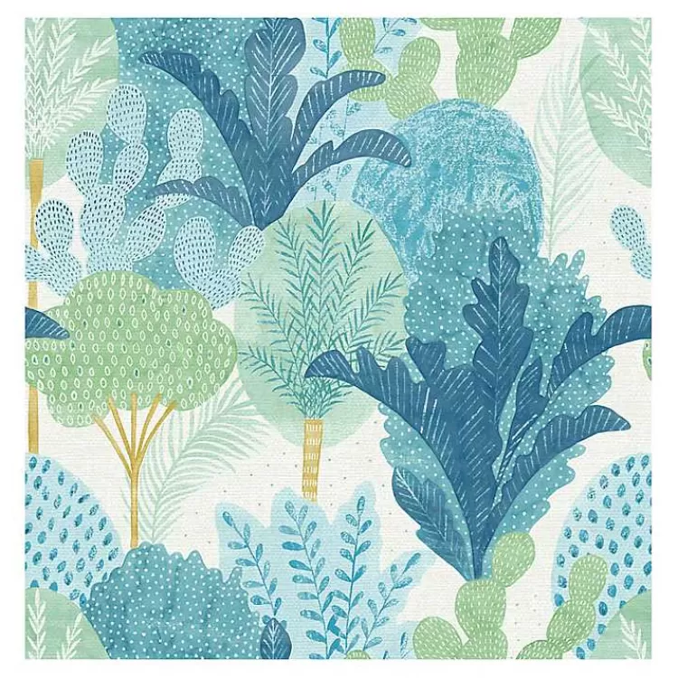 Teal Bohoemian Jungle Peel & Stick Wallpaper>Kirklands Home Discount