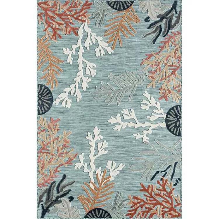 Teal Coral Reef Area Rug, 5x7>Kirklands Home Shop