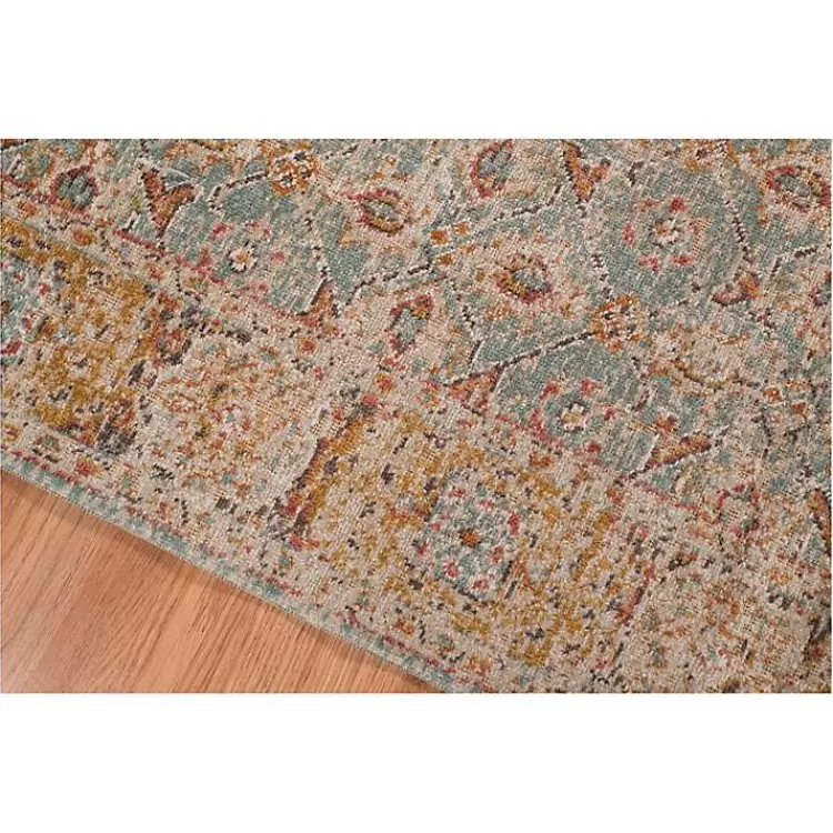 Teal Eaton Bordered Runner>Kirklands Home Discount