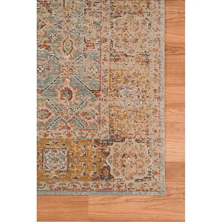 teal_eaton_bordered_runner_4.webp Teal Eaton Bordered Runner>Kirklands Home Discount