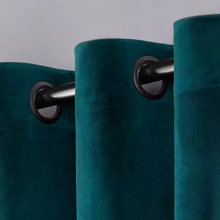teal_heavyweight_velvet_curtain_panel_set__in_2.webp Teal Heavyweight Velvet Curtain Panel Set, 84 in.>Kirklands Home Flash Sale