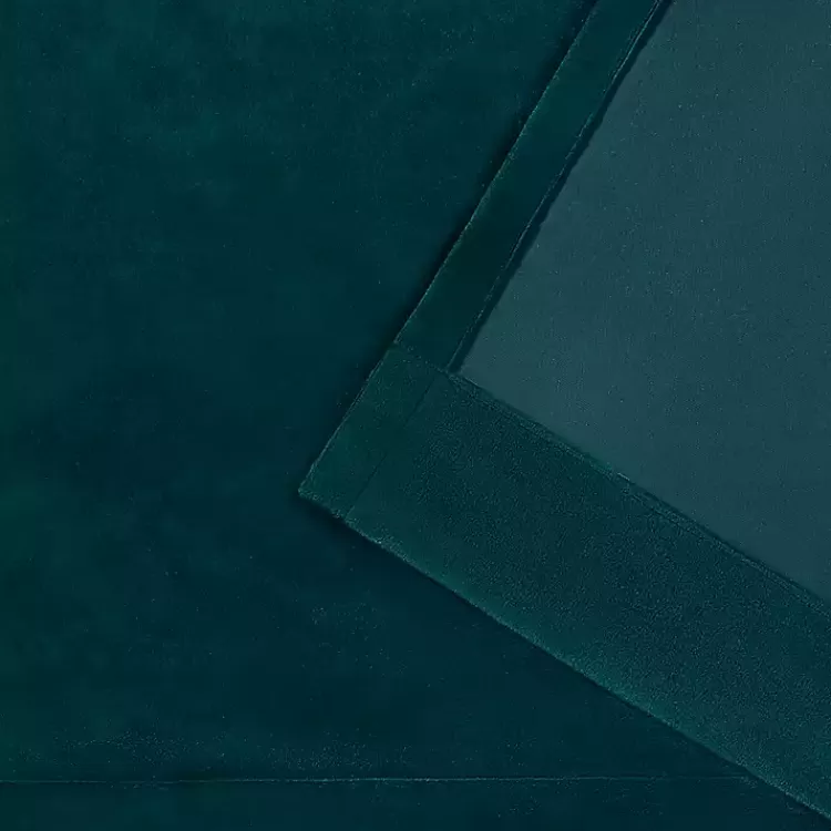 teal_heavyweight_velvet_curtain_panel_set__in_3.webp Teal Heavyweight Velvet Curtain Panel Set, 84 in.>Kirklands Home Flash Sale