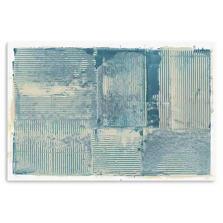 Teal Linework Canvas Art Print>Kirklands Home Shop
