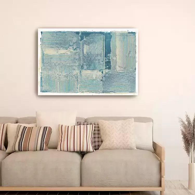 Teal Linework Canvas Art Print>Kirklands Home Shop