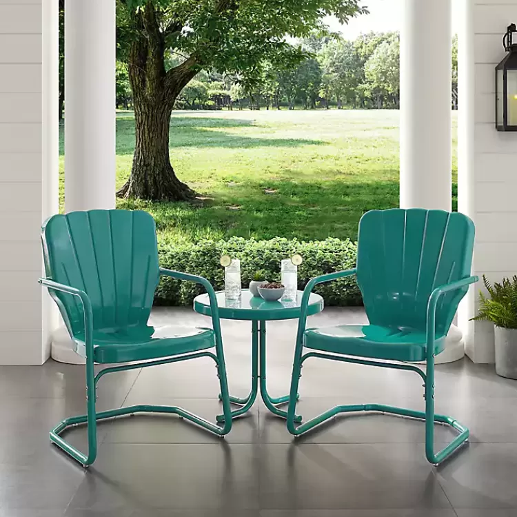 Teal Metal Ridgeland 3-pc. Chat Set>Kirklands Home Hot