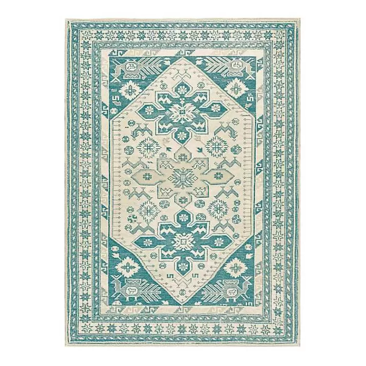 Teal Seraz Washable Area Rug, 5x7>Kirklands Home Flash Sale