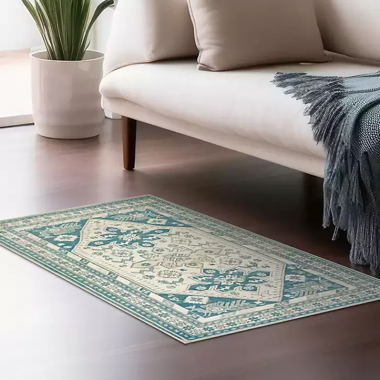Teal Seraz Washable Area Rug, 3x5>Kirklands Home Best