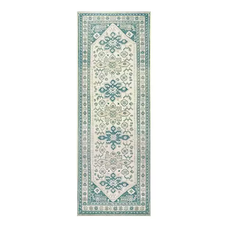 Teal Seraz Washable Runner, 2x7>Kirklands Home Discount
