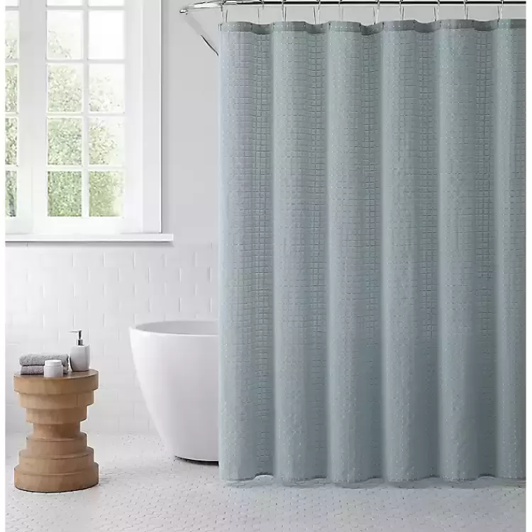 Teal Waffle Cotton Blend Shower Curtain>Kirklands Home Best
