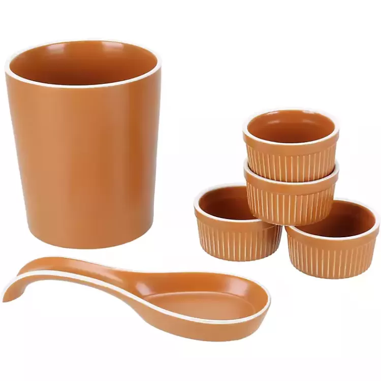 Tempo Terracotta 6-pc. Countertop Accessory Set>Kirklands Home Outlet
