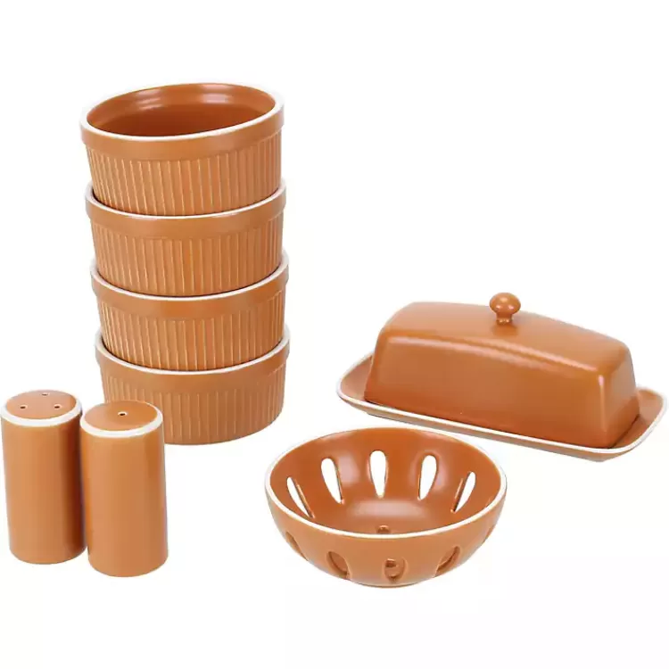 Tempo Terracotta 7-pc. Countertop Accessory Set>Kirklands Home Cheap