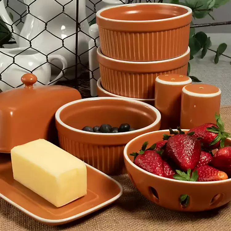 Tempo Terracotta 7-pc. Countertop Accessory Set>Kirklands Home Cheap
