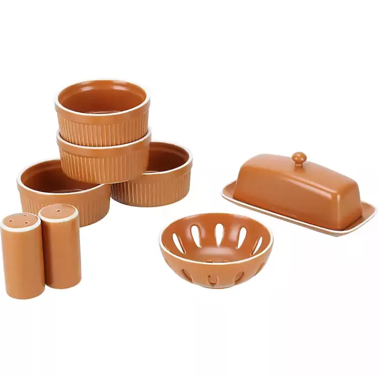tempo_terracotta_pc_countertop_accessory_set_2.webp Tempo Terracotta 7-pc. Countertop Accessory Set>Kirklands Home Cheap