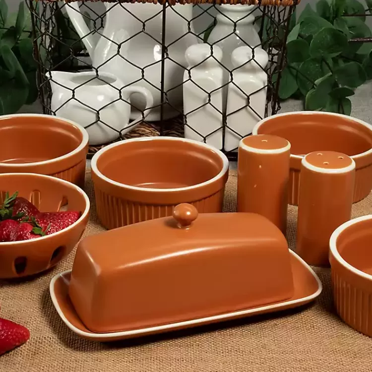 tempo_terracotta_pc_countertop_accessory_set_4.webp Tempo Terracotta 7-pc. Countertop Accessory Set>Kirklands Home Cheap