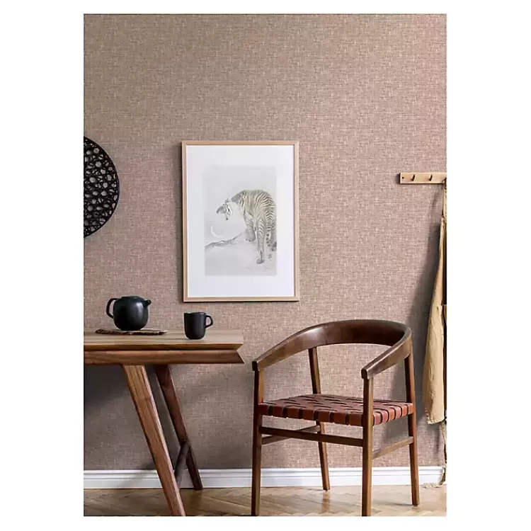Terracotta Textu Poplin Peel & Stick Wallpaper>Kirklands Home Cheap