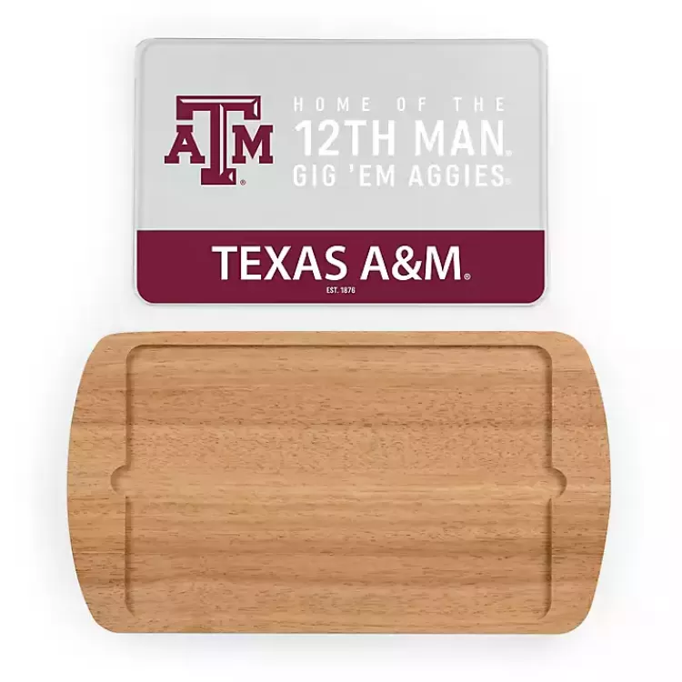 Texas A&M Aggies Wood and Glass Serving Board>Kirklands Home Clearance