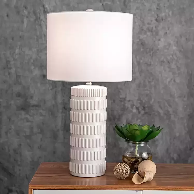 textured_white_ceramic_table_lamp_2.webp Textured Ceramic Table Lamp>Kirklands Home Online