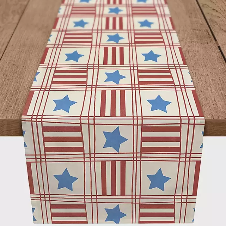 4th of July Stars & Stripes Table Runner, 72 in.>Kirklands Home Hot