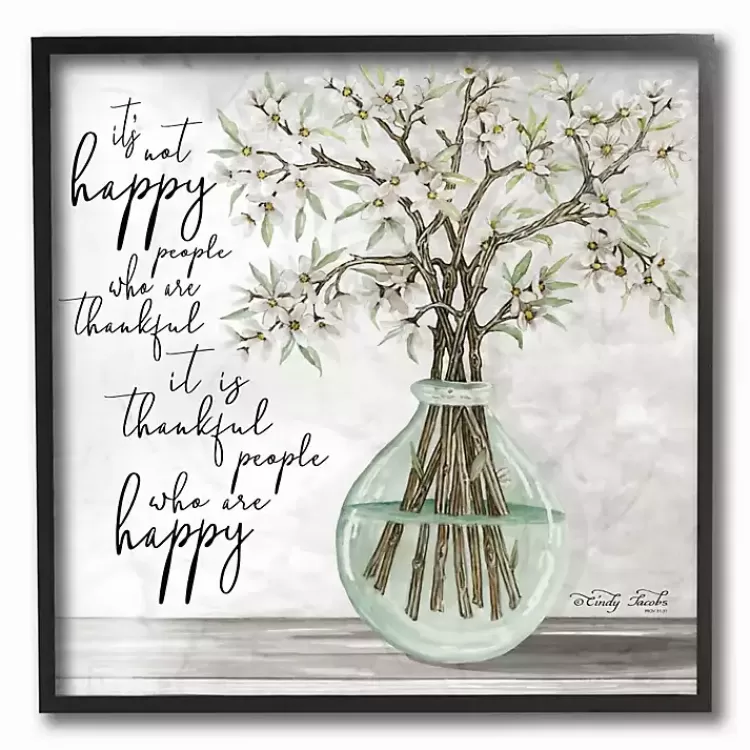 Thankful People who are Happy Framed Art Print>Kirklands Home Hot