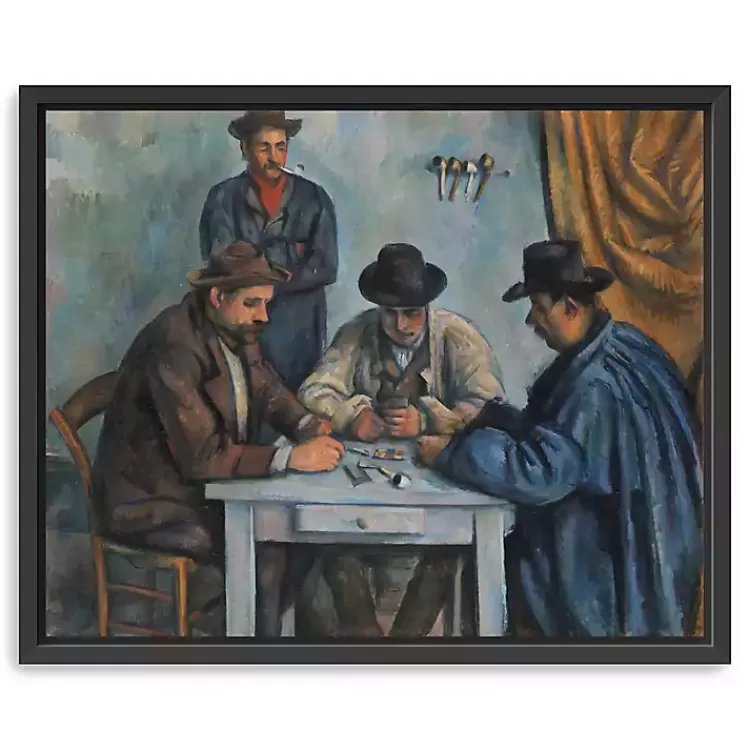 The Card Players Framed Canvas Art Print>Kirklands Home Online