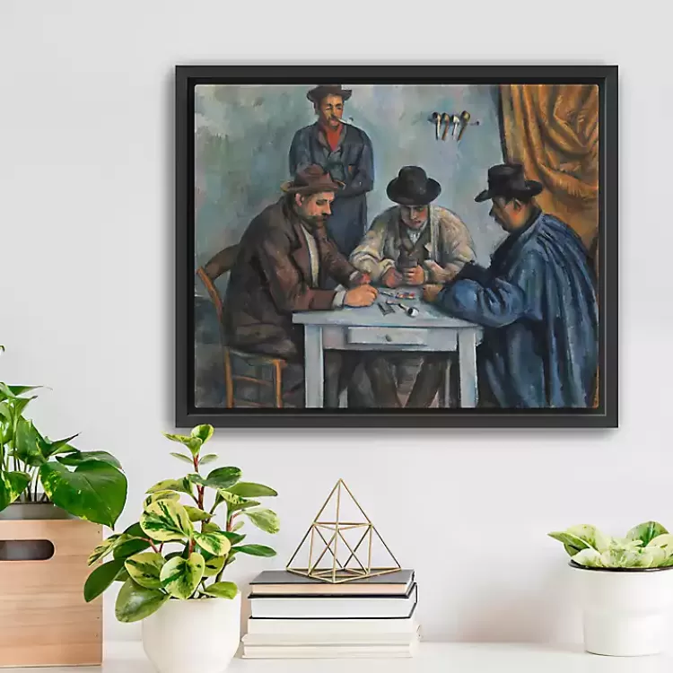 The Card Players Framed Canvas Art Print>Kirklands Home Online