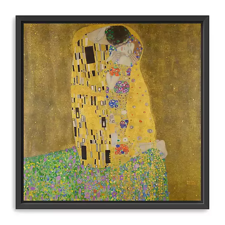 The Kiss Framed Canvas Art Print, 30x30 in.>Kirklands Home Online