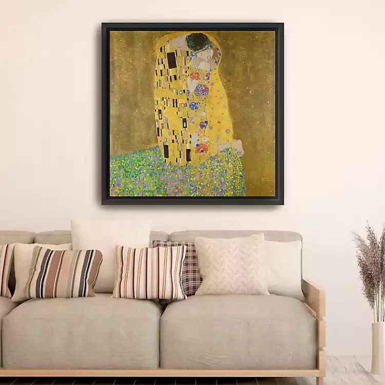 The Kiss Framed Canvas Art Print, 40x40 in.>Kirklands Home Best Sale