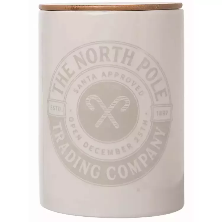 The North Pole White Ceramic Canister>Kirklands Home Best Sale