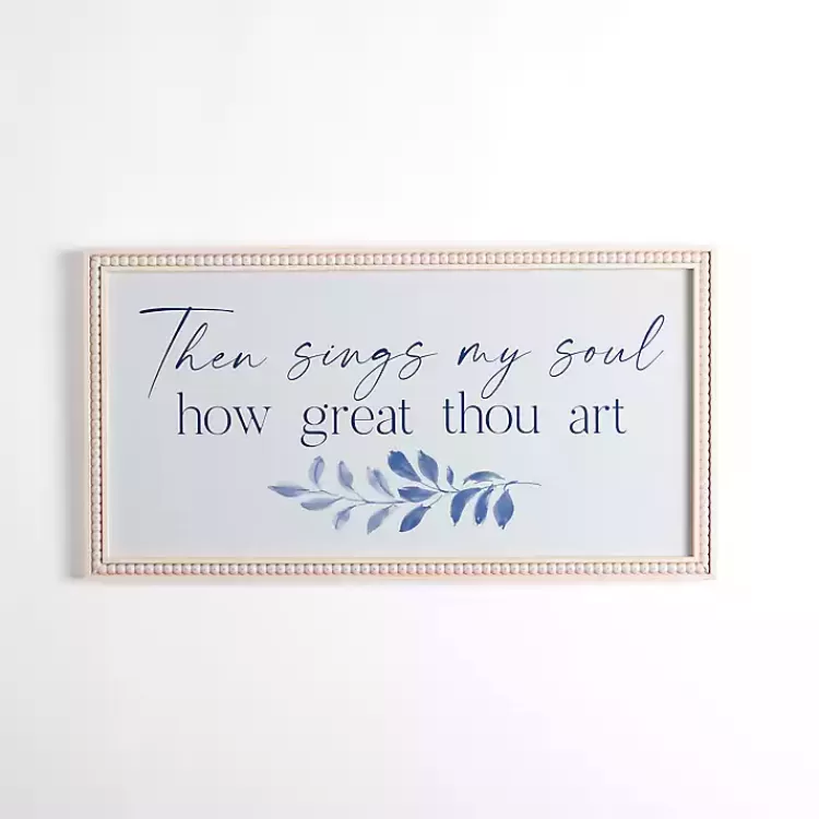 Then Sings My Soul Blue Framed Wall Plaque>Kirklands Home Cheap