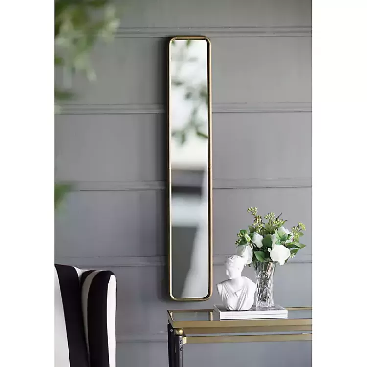 Thin Gold Metal Wall Mirror>Kirklands Home Online