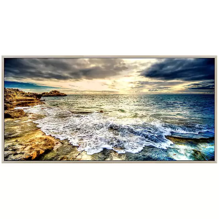 Tidal Motion Framed Tempered Glass Print>Kirklands Home Flash Sale