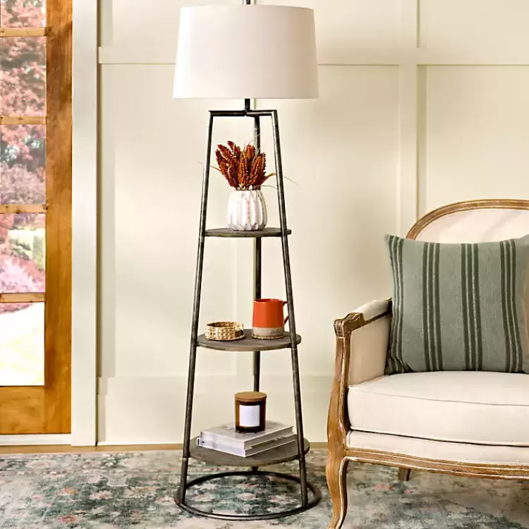 3-Tier Shelf Floor Lamp>Kirklands Home Store