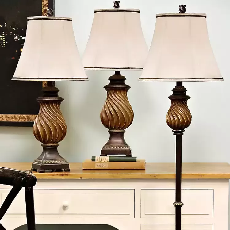 toffee_twist_floor_and_table_lamps_set_of__2.webp Toffee Twist Floor and Table Lamps, Set of 3>Kirklands Home Fashion
