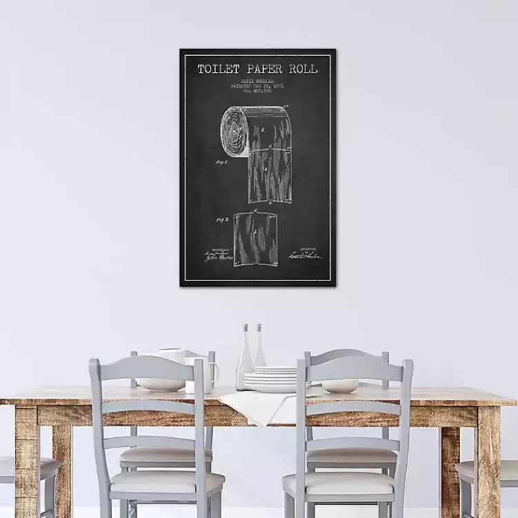 Toilet Paper Patent Canvas Art Print, 18x26 in.>Kirklands Home Clearance