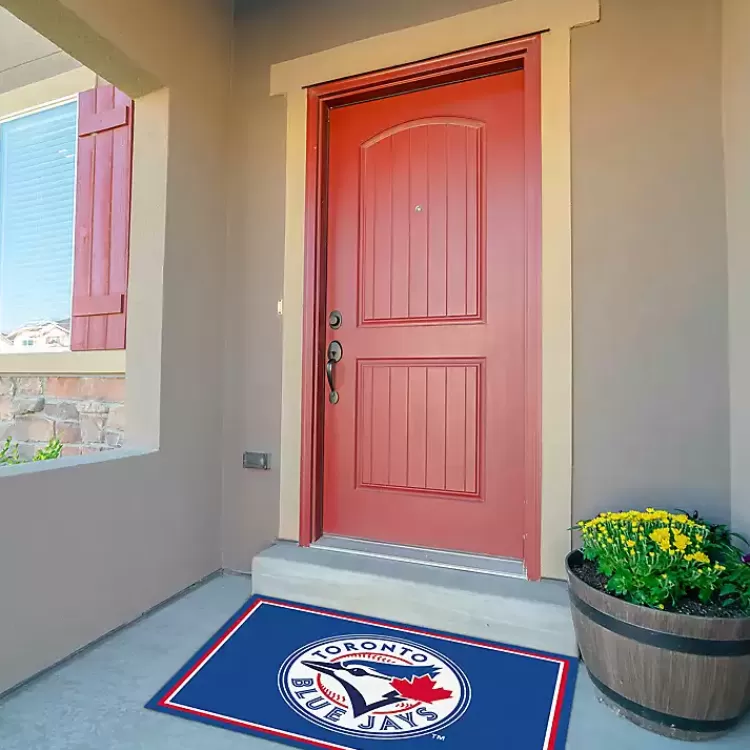 toronto_blue_jays_spirit_rug_x_3.webp Toronto Blue Jays Spirit Rug, 3x4>Kirklands Home Online