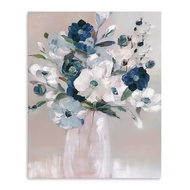 Touch of Teal Bouquet Canvas Art Print, 16x20 in.>Kirklands Home Flash Sale
