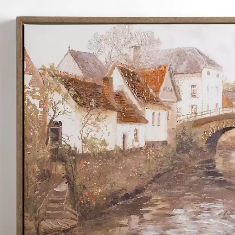 Town with Bridge Framed Canvas Art Print>Kirklands Home Best