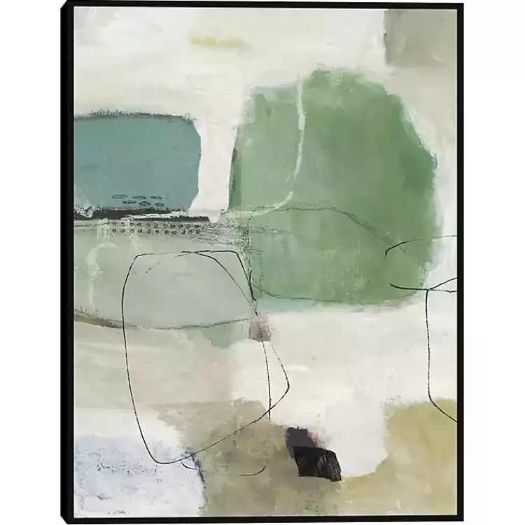 Tranquil Green Framed Canvas Art Print>Kirklands Home Store