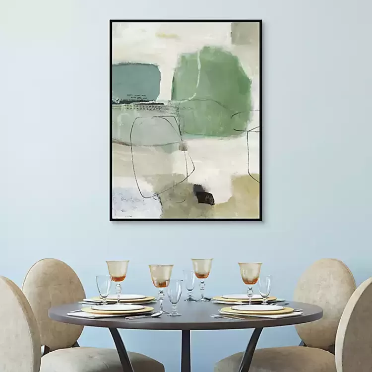 Tranquil Green Framed Canvas Art Print>Kirklands Home Store