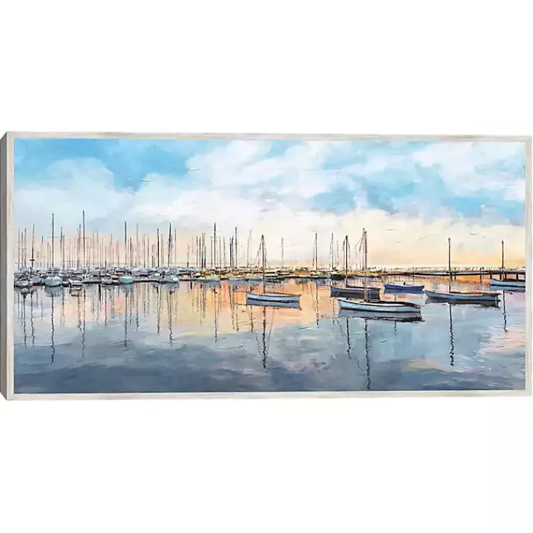 Tranquil Harbor Framed Canvas Art Print>Kirklands Home Store